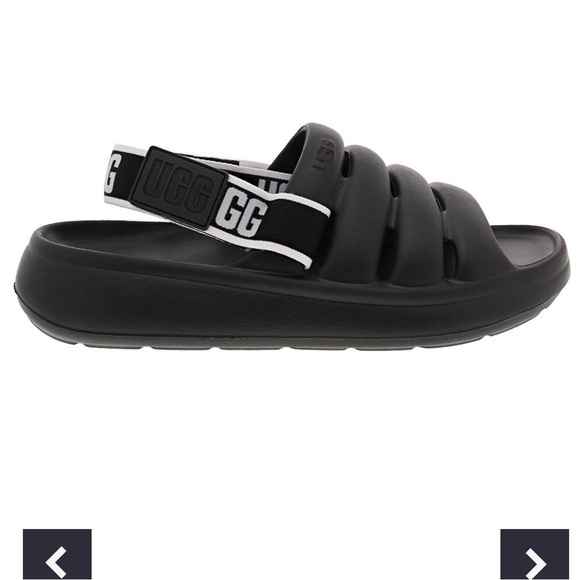 UGG Black Size 10 Sport Yeah Sandals new soft flexible adjustable back strap - Picture 9 of 9
